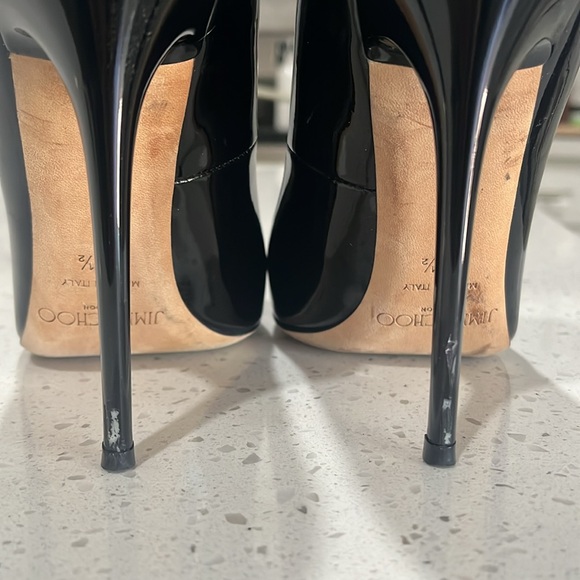 Jimmy Choo Anouk Pointy size 37.5 black patent leather heels! - Picture 7 of 13